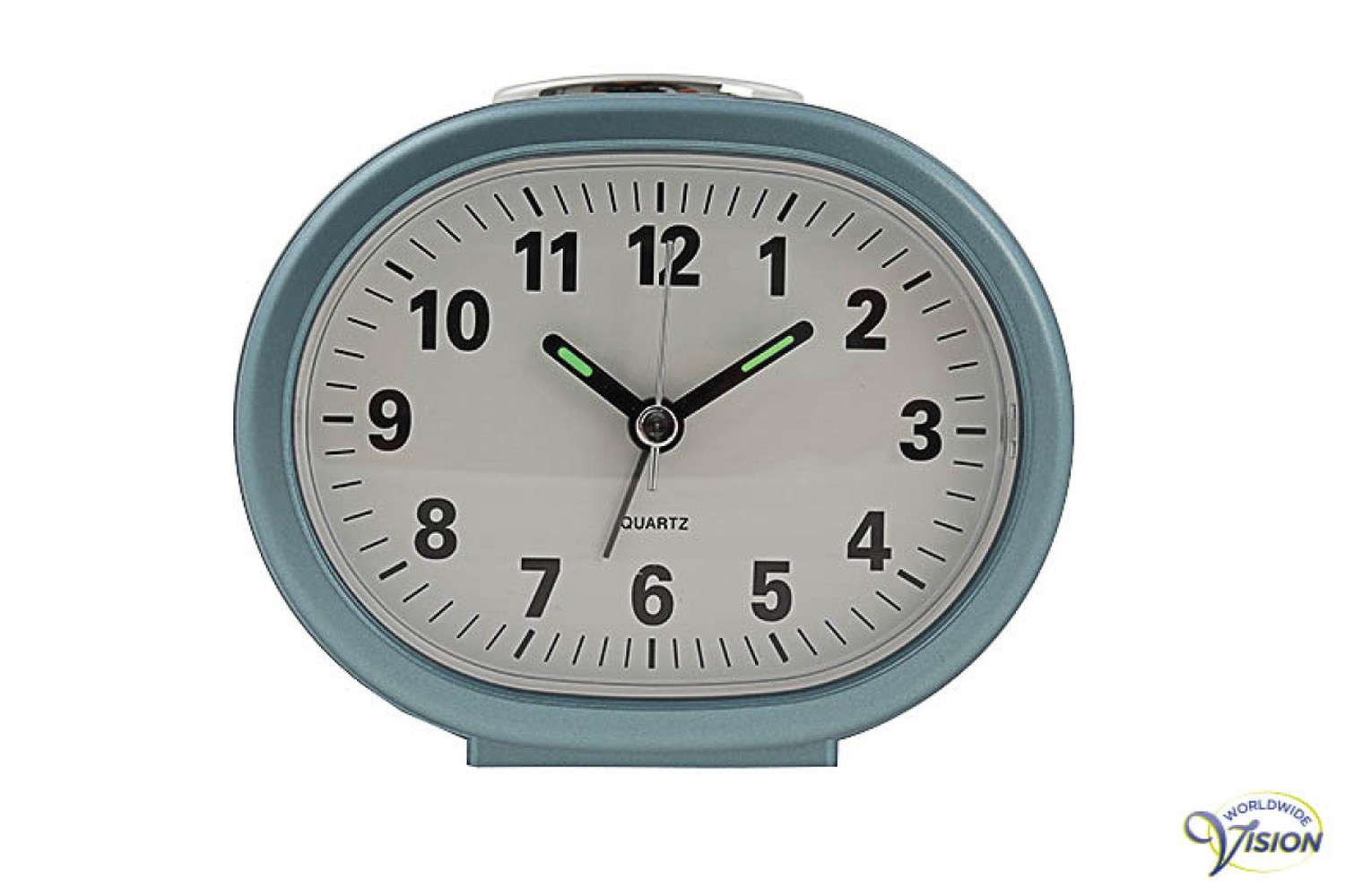 Wekker met grote cijfers en extra luid alarm – blauw